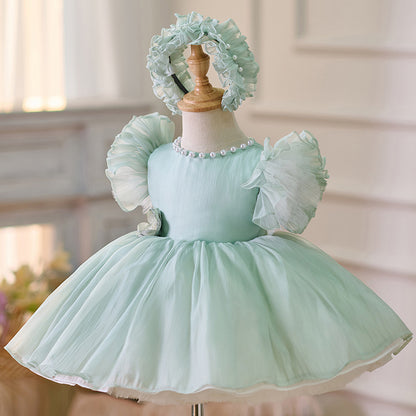 Sleeveless knee length baby party dress